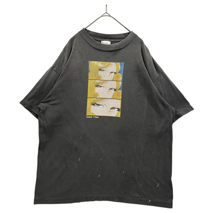 SAINT MICHAEL 25SS Saint Pam Print Black Yellow T-Shirt Size M