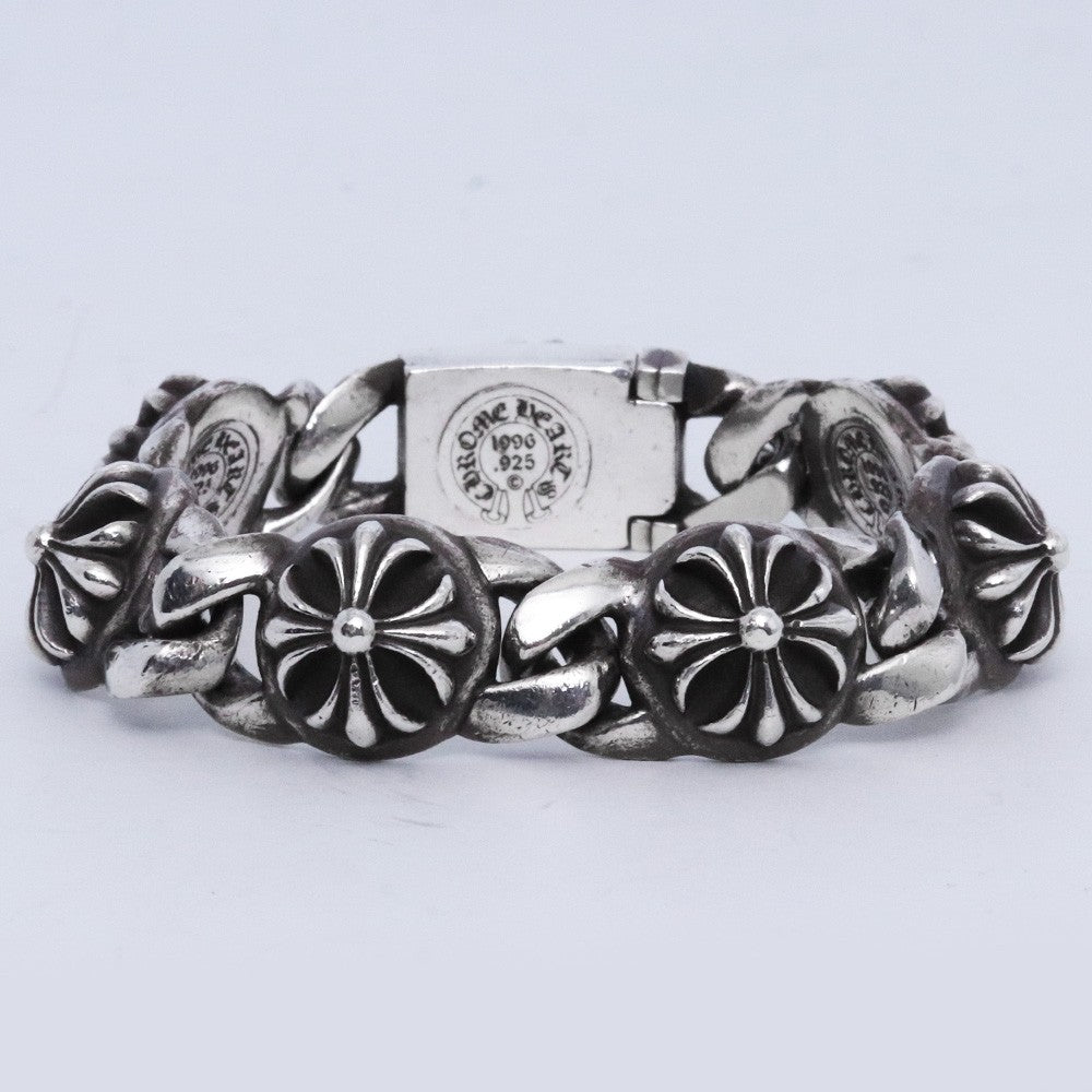 CHROME HEARTS CROSS LINK Bracelet Silver