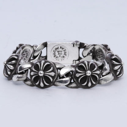 CHROME HEARTS CROSS LINK Bracelet Silver