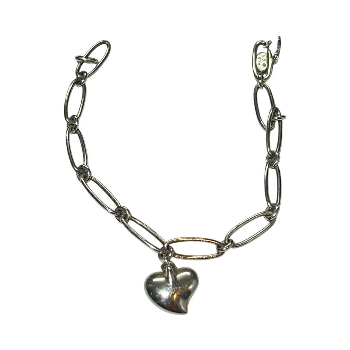 TIFFANY & CO. Elsa Peretti Curved Heart Bracelet Silver