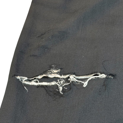 ANCELLM 25SS Distressed Wool 2-Tuck Slacks Black Size 1