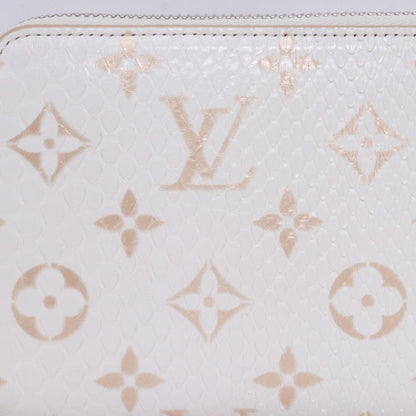 LOUIS VUITTON Monogram Zippy Python Wallet White Size F