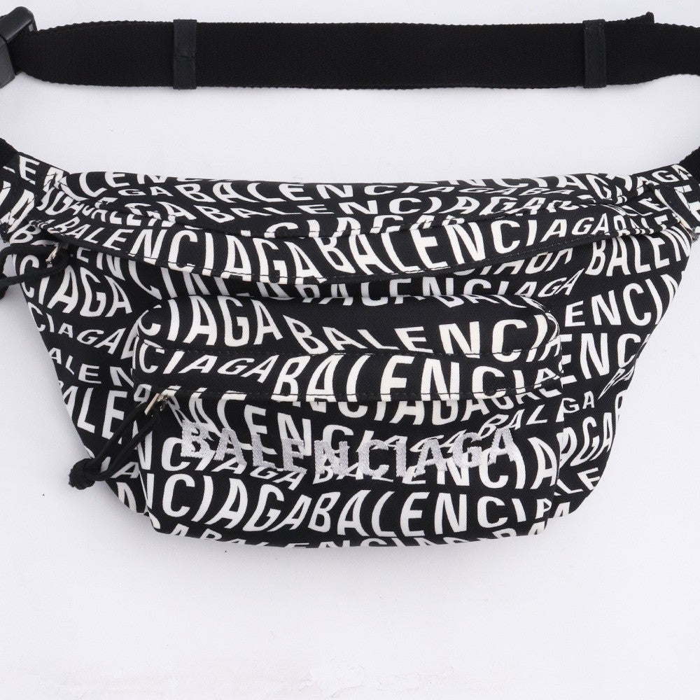BALENCIAGA Wheel Belt Pack Black Bag Size F
