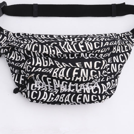 BALENCIAGA Wheel Belt Pack Black Bag Size F