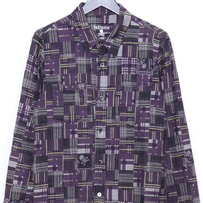 MASTERMIND JAPAN Radiance Skull Jacquard Shirt Purple Size S