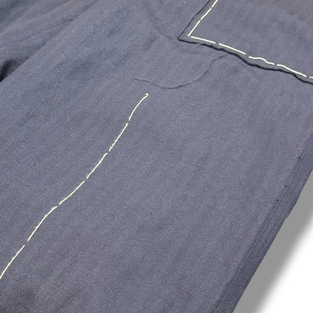 UBUNTU 26SS Langer Wool Stitch Wide Pants Navy Free Size