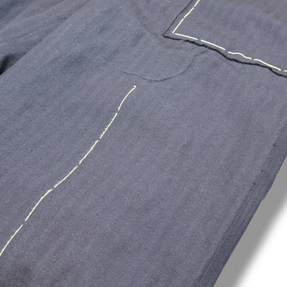 UBUNTU 26SS Langer Wool Stitch Wide Pants Navy Free Size