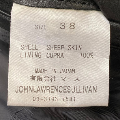 JOHN LAWRENCE SULLIVAN Sheepskin Double Jacket Black Size 38