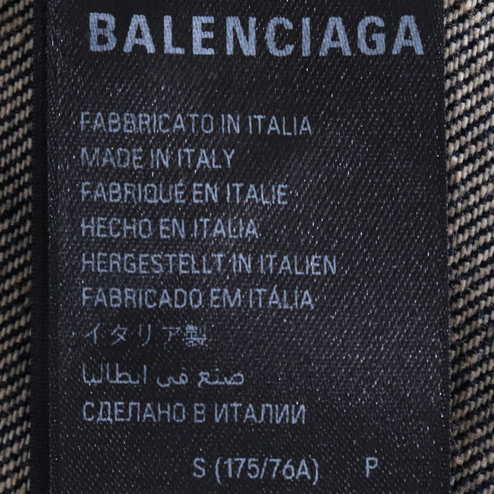 BALENCIAGA Grunge Ripped Baggy Denim Blue Size S