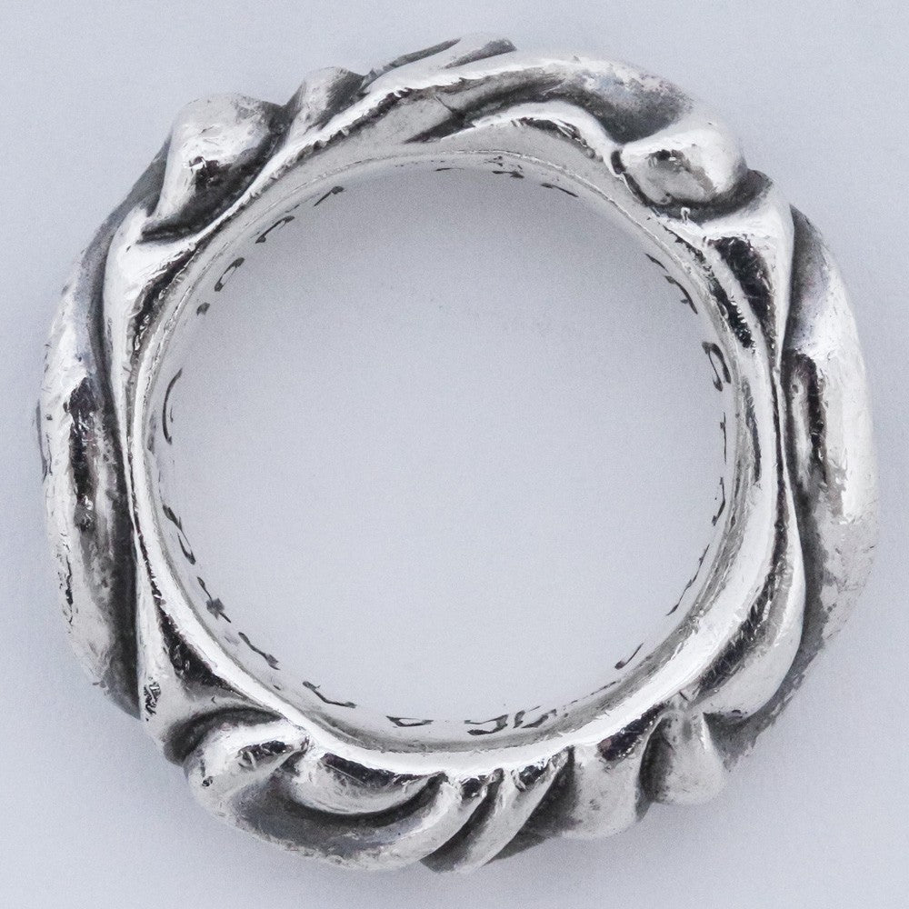 CHROME HEARTS SCRL Band Silver Ring Size ONE SIZE