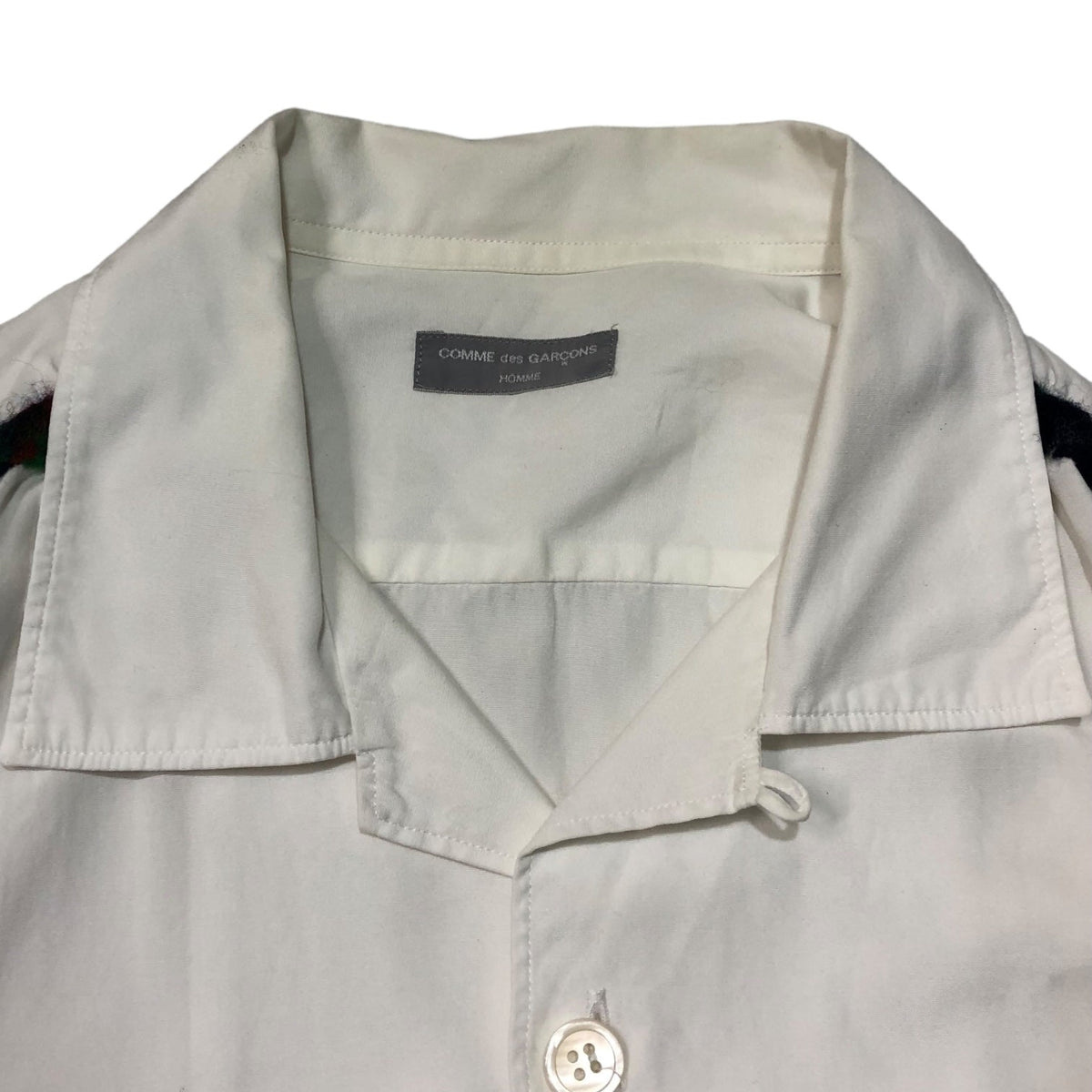 COMME des GARCONS HOMME 90s Wool Piping Shirt White