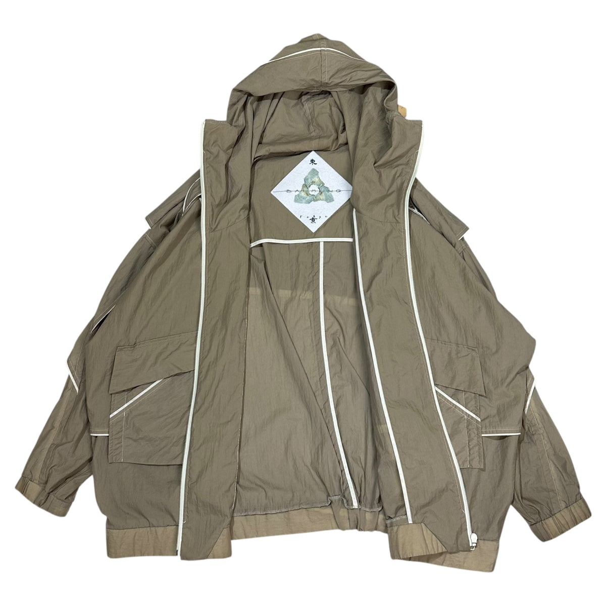 BALMUNG Layered High Neck Big Hoodie Icon Ivory Size FREE