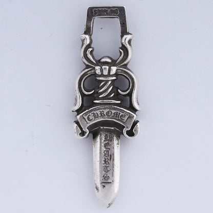 CHROME HEARTS Dagger Pendant Necklace Silver Size #10
