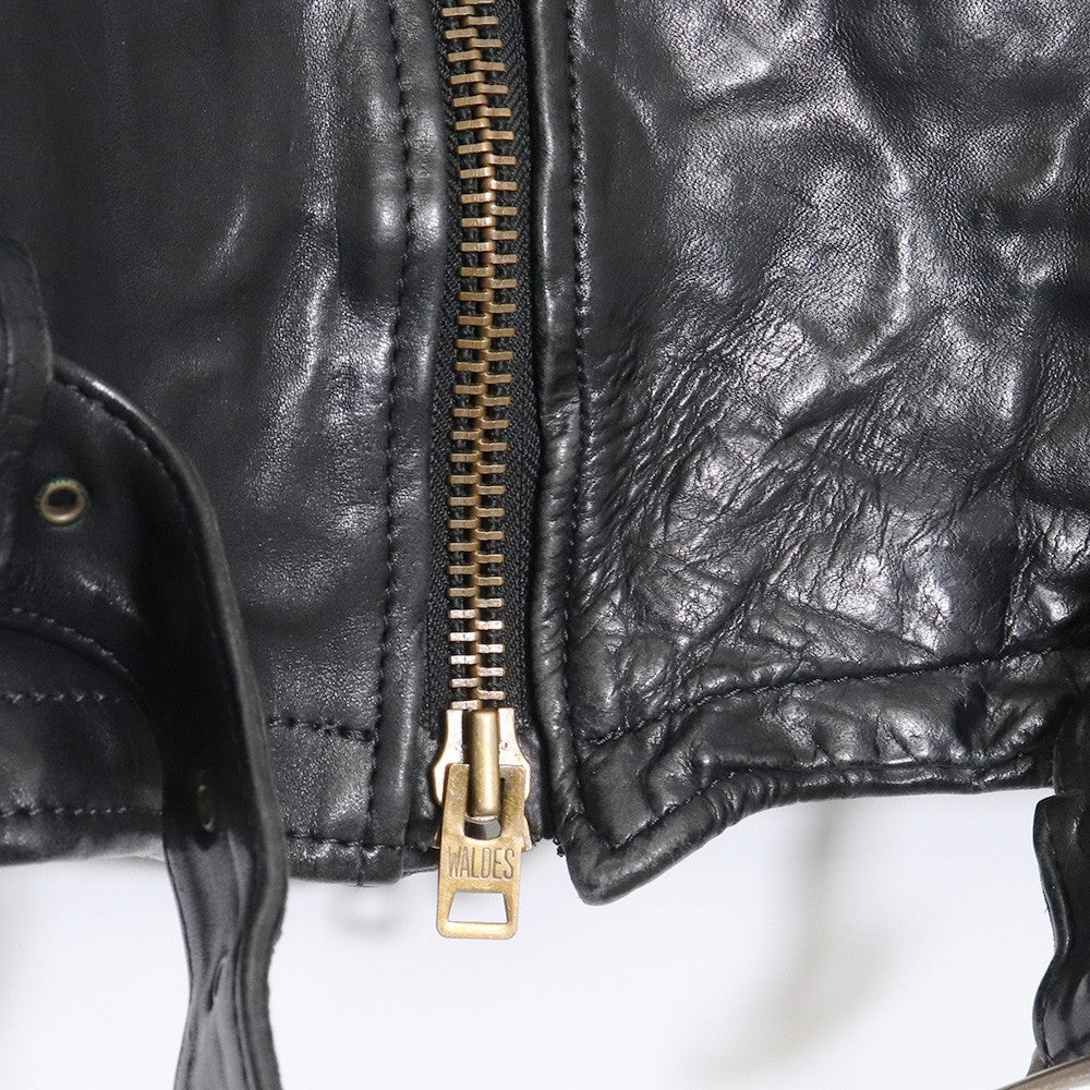 FRANCIST MORKS Horse Leather Double Jacket Black Size 3
