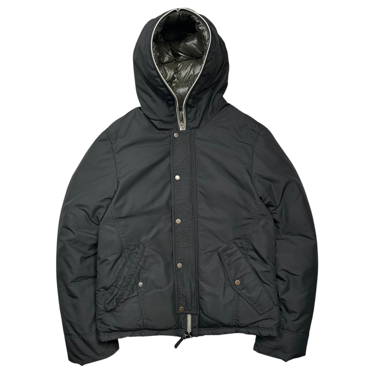 DUVETICA CEBRENO Hooded Down Jacket Black Size 46