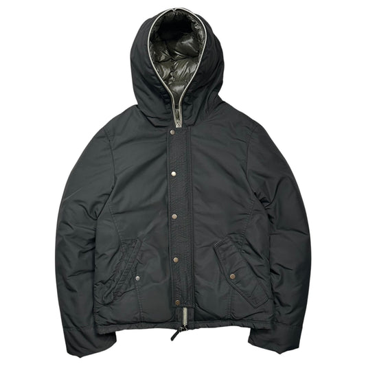 DUVETICA CEBRENO Hooded Down Jacket Black Size 46