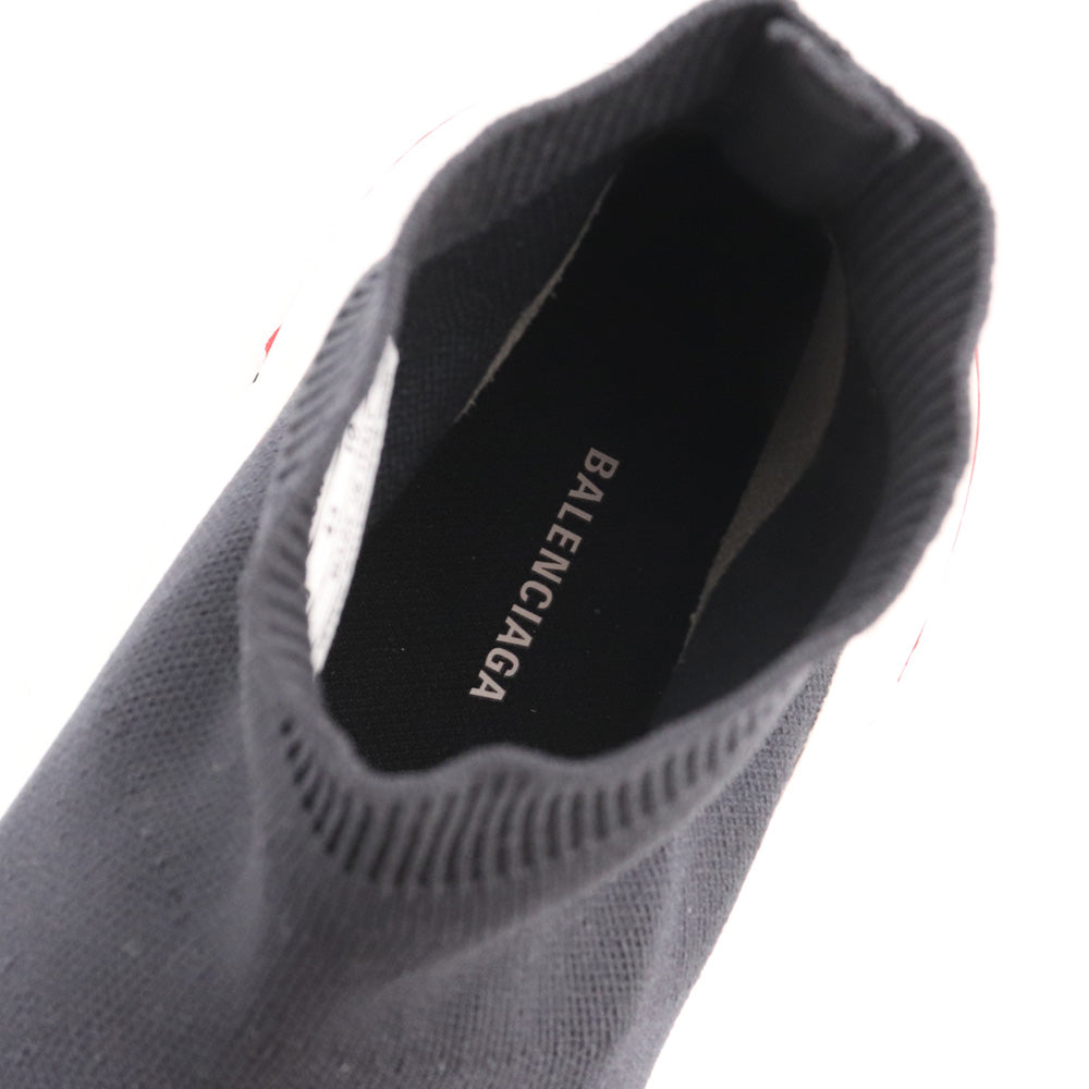 Balenciaga SPEED TRAINER Black Red Sneakers Size EU 43