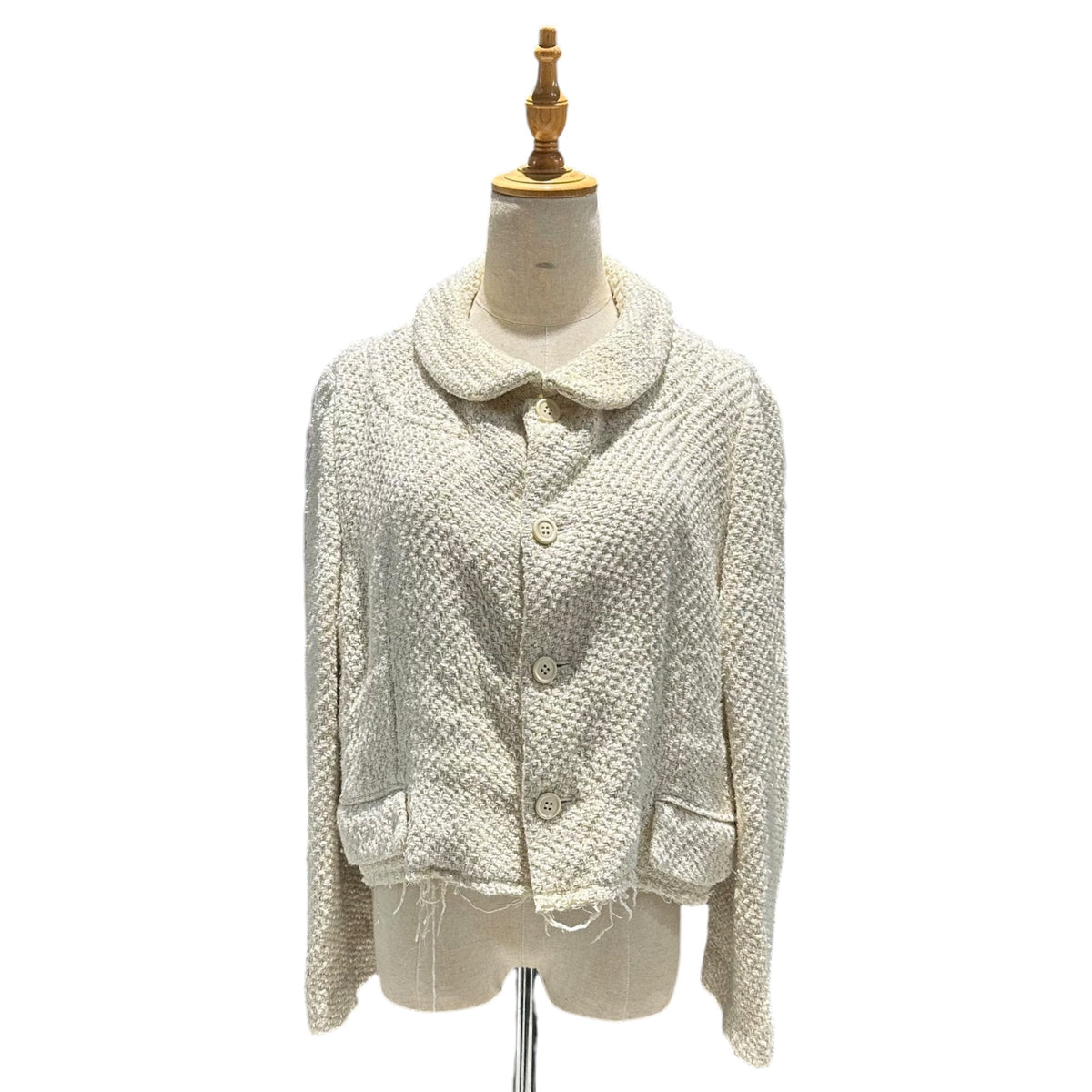 COMME des GARCONS 02SS Frayed Tweed Jacket Size S
