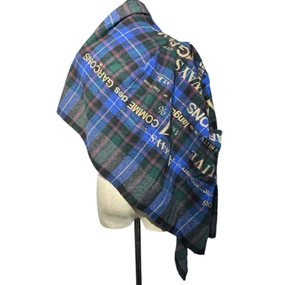 COMME des GARCONS 03AW Logo Print Check Jacket Size FREE