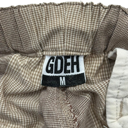 GOODENOUGH 90s Back GE Print Check Easy Shorts Brown Size M