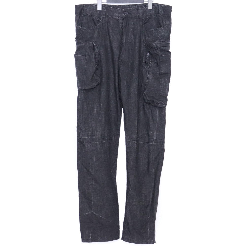 Nude: Masahiko Maruyama Linen India Ink Cargo Pants Size 3
