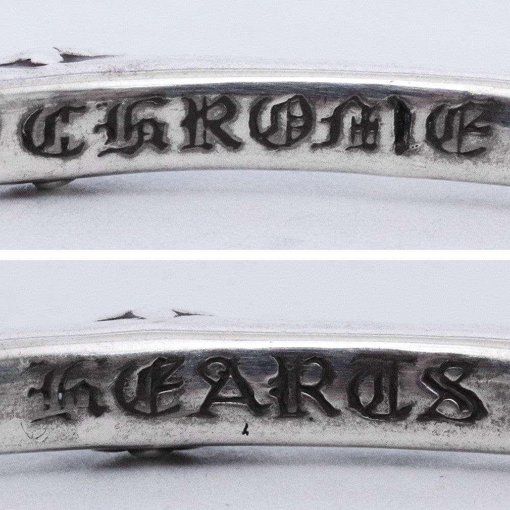 CHROME HEARTS SBT Band Bangle Silver Size M