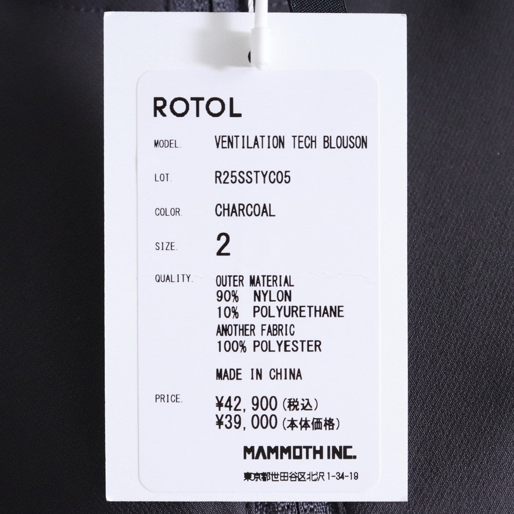ROTOL 25SS Ventilation Tech Blouson Jacket Charcoal Size 2