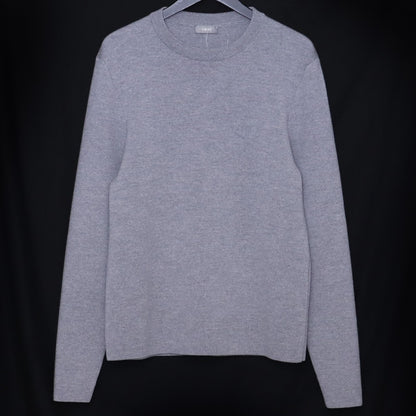 DIOR CD Icon Virgin Wool Pullover Sweater Gray Size M