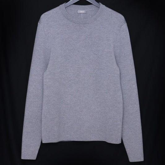 DIOR CD Icon Virgin Wool Pullover Sweater Gray Size M