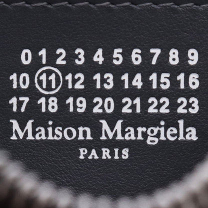 Maison Margiela Tag Leather Zip Around Wallet Black Size F