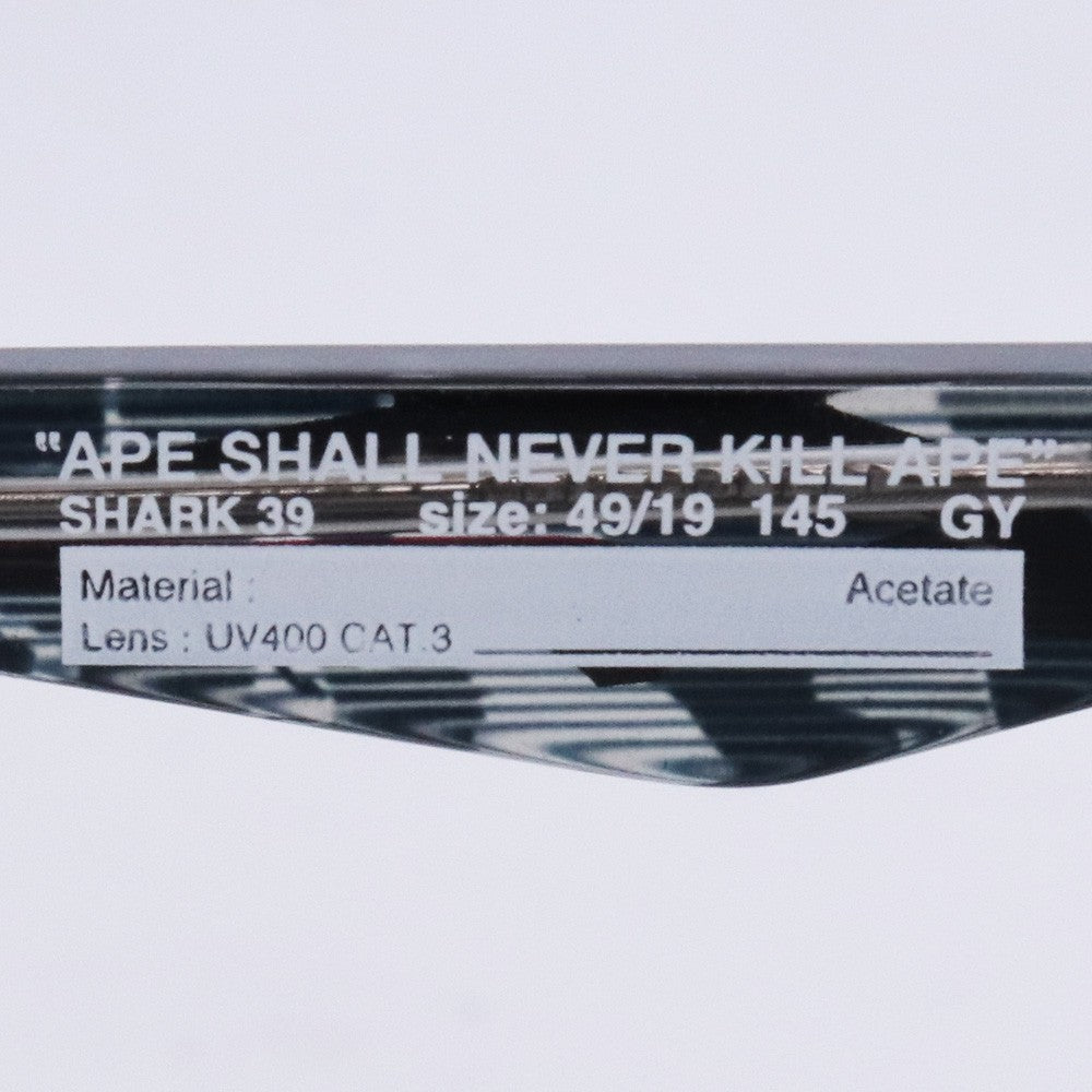 Bape 24SS Shark Gray Sunglasses 49-19-145