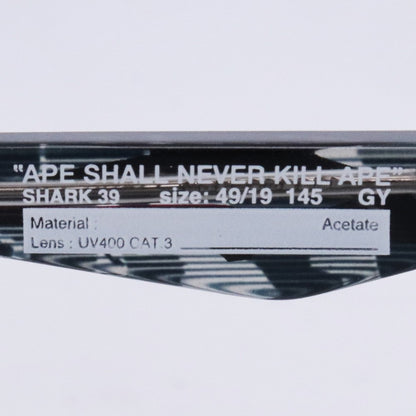 Bape 24SS Shark Gray Sunglasses 49-19-145