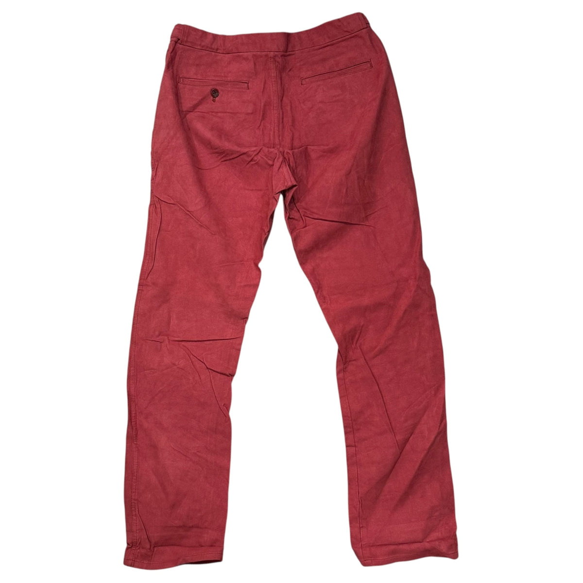 CDG HOMME PLUS 99AW Faux Suede Straight-Leg Pants Red Size L