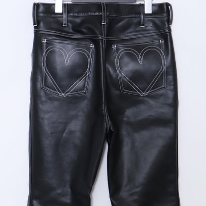 BASICKS Vegan Leather Pants Black Size M
