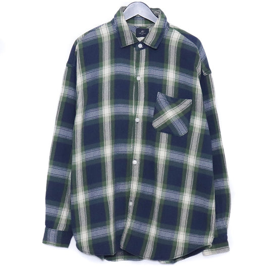 REMI RELIEF NAVY LABEL Indigo Check Sleeve Shirt
