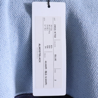 ALMOSTBLACK 24SS Fuji Jacquard Knit Blue Size 2