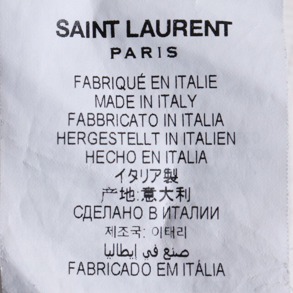 Saint Laurent Paris 21AW Logo Print Sweatshirt Beige Size S