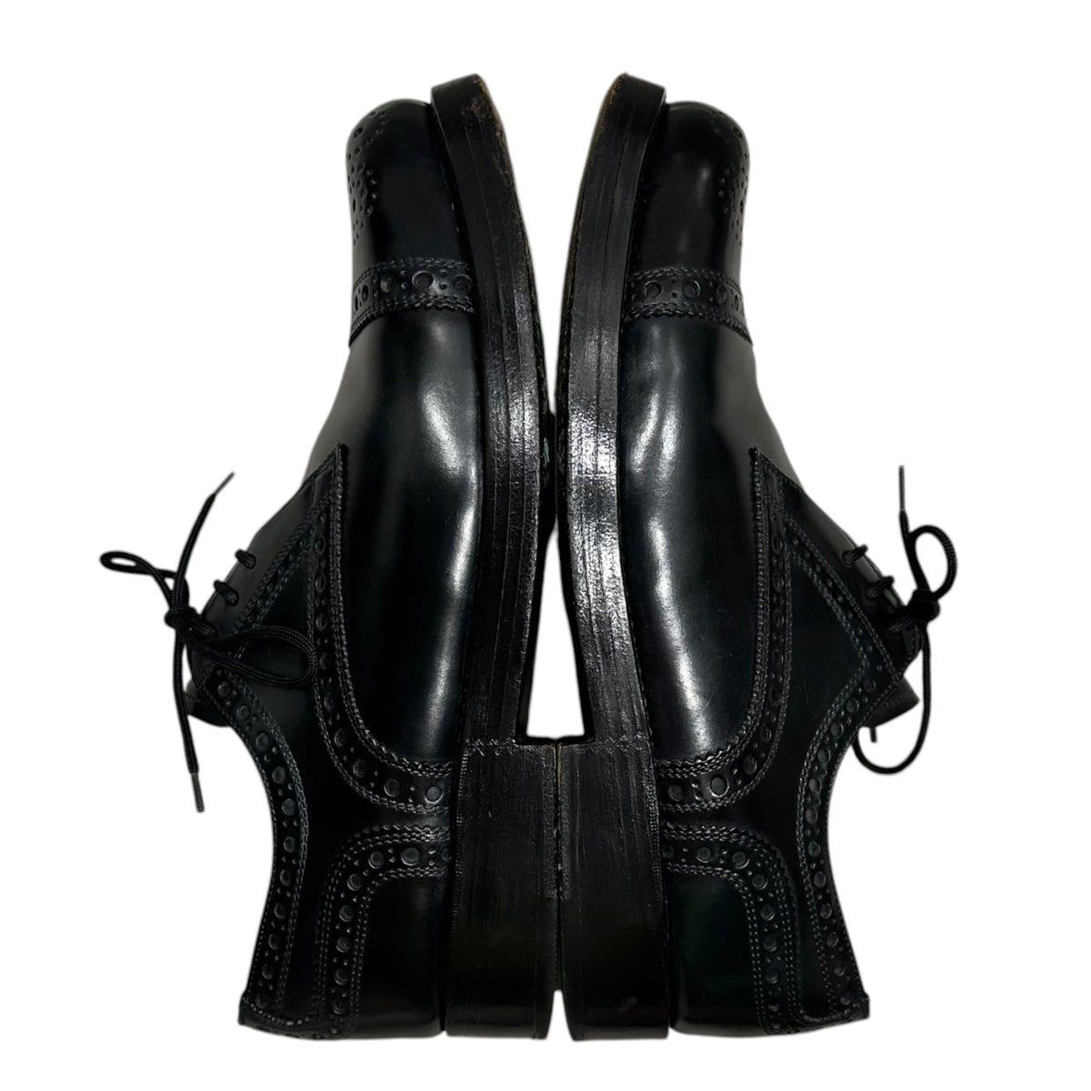 HEINRICH DINKELACKER Rio Captoe Cordovan Shoes Navy Size 7