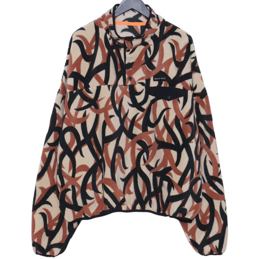 SAINT MICHAEL 24AW Tribal Camo Fleece Pullover Beige Size L