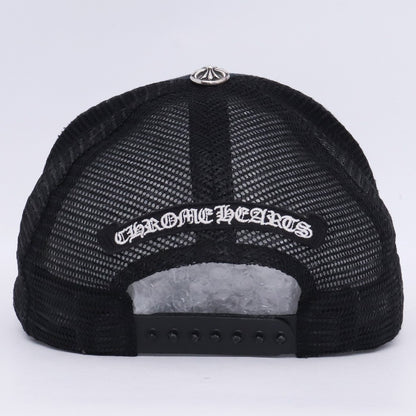 CHROME HEARTS FUCK YOU Mesh Trucker Cap Black Size F