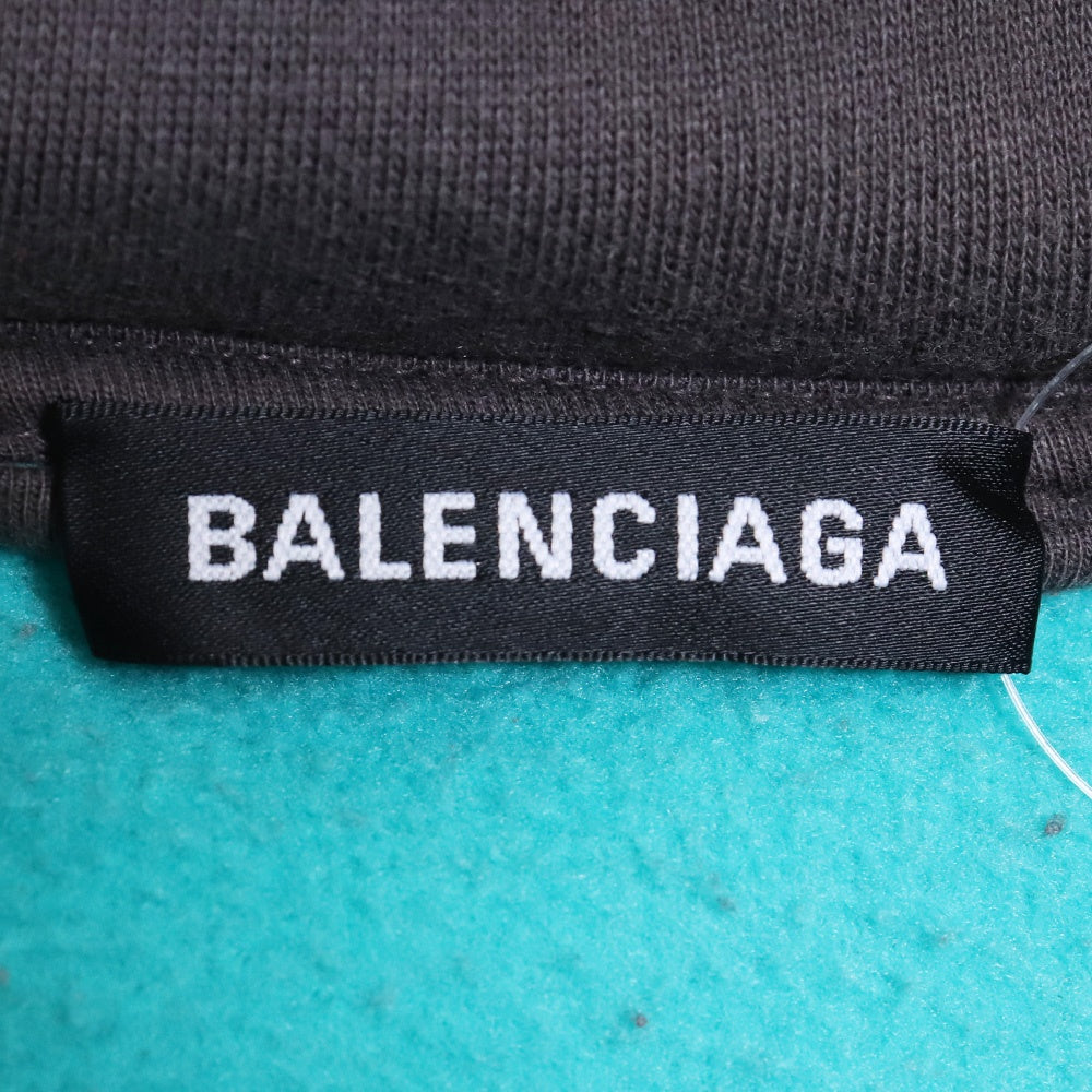 Balenciaga Multi-Color Half-Zip Kangaroo Hoodie Size M