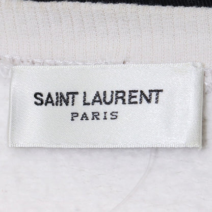 Saint Laurent Paris 21AW Logo Print Sweatshirt Beige Size S