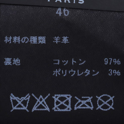 SAINT LAURENT Lamb Leather Skinny Pants Black Size 46