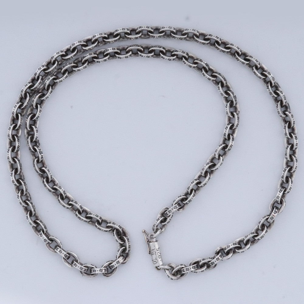CHROME HEARTS OLD PAPER CHAIN Necklace Silver Size ONE SIZE