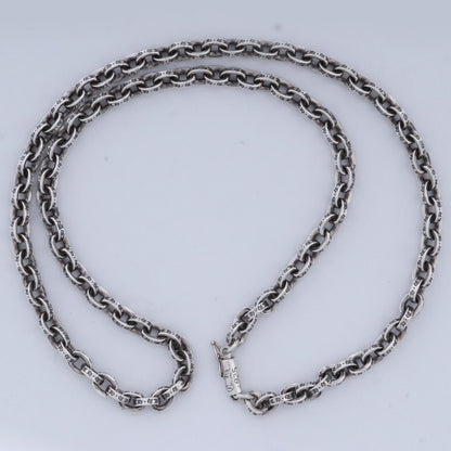 CHROME HEARTS OLD PAPER CHAIN Necklace Silver Size ONE SIZE