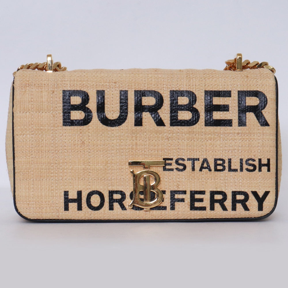 BURBERRY Horseferry Print Small Lola Chain Bag Beige Size F