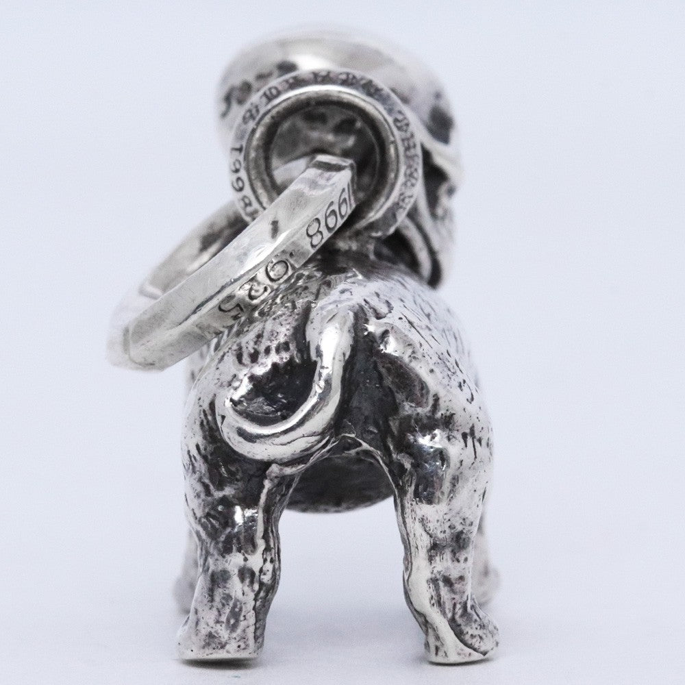 CHROME HEARTS Foti Skeeter Dog Silver Pendant Size F