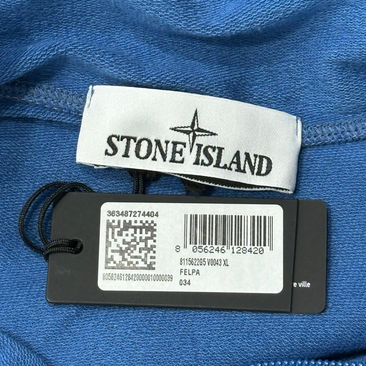 STONE ISLAND 24AW Stellina Zip Hoodie Logo Blue Size XL