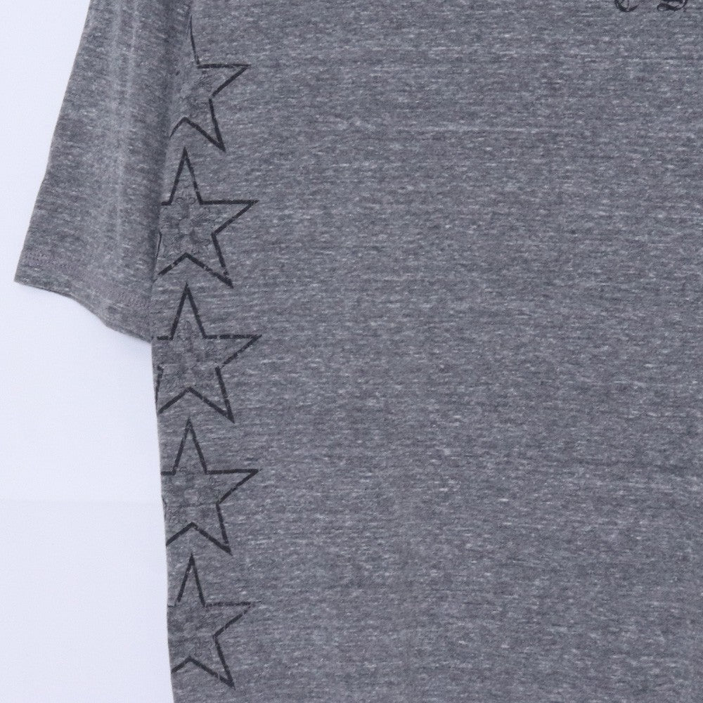 CHROME HEARTS OLD Star Print Henry Neck T-Shirt Gray Size M