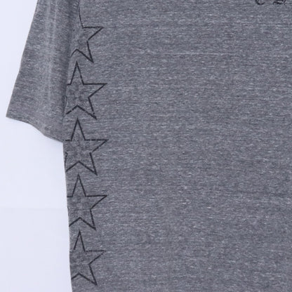 CHROME HEARTS OLD Star Print Henry Neck T-Shirt Gray Size M